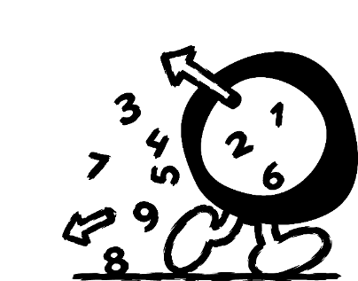 Running Clock Mascot